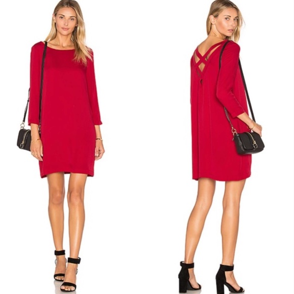 BB Dakota Dresses & Skirts - BB Dakota Red Zepplin V Back Strappy Shift dress